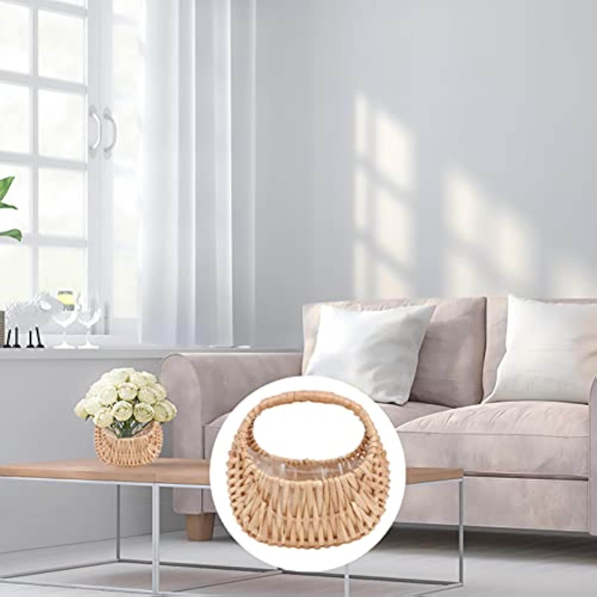 Handmade Willow Woven Storage Basket for Kitchen