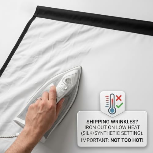 Image of TONZO Portable Fabric Projector Screen (Anti-Light) (Anti-Crease) Wrinkle-Free Ratio 120 Inch 16:9 Full HD 4k 3D Supported for Home Cinema, Theater, Indoor, Outdoor Movie-(5 Ft, (H) x 9Ft (W))