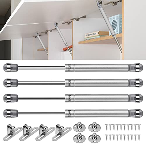 Verin Hydraulique, Eletorot Vérins à Gaz 4pcs Charniere Porte Cuisine100N Verin Meuble, Amortisseurs à Gaz pour Levage de Porte Armoire Meuble Cuisine Avec des Vis