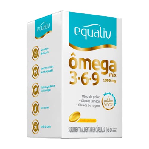 Kit 3 Ômega 3 Mix 3-6-9 1000mg Equaliv 60 cápsulas