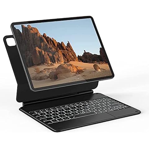 Doohoeek Bluetooth Keyboard Touch Floating Design for iPad Air 5th 2022/4th 2020 Gen&iPad Pro 11-inch 2018 & Later, Backlighting Magic-Style Keyboard Case Trackpad for iPad Air/iPad Pro 11 Cover
