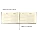 Samsill Black Registration 9 x 6 inches Hardcover Guest Book with Gold Foil, Lines for Name, Address and Notes, Registry Book, 96 Pages