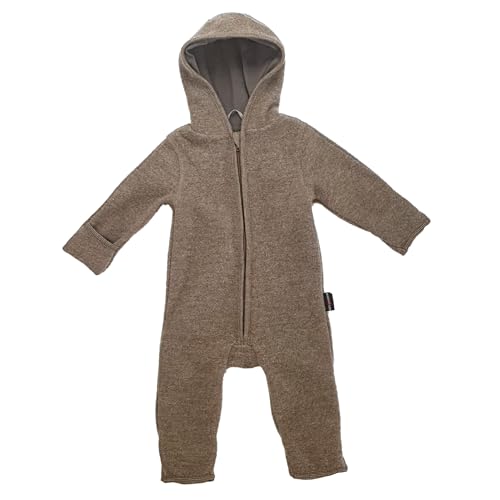 HAFLINGER Merino Wool Baby Walk Overall Beige 62/68