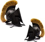 Mittelalterlicher römischer Spartaner-Helm, König Leonidas 300 Film, schwarz, Halloween-Kostüm-Helm