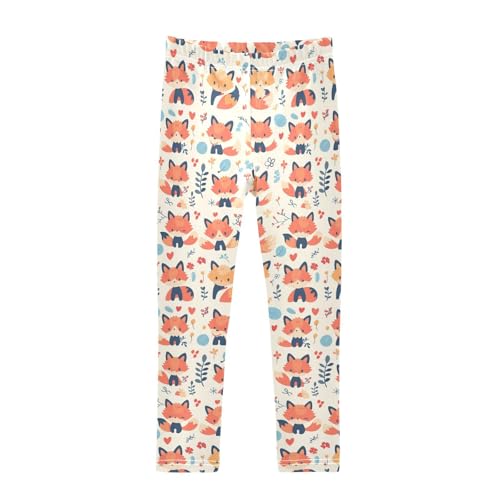 Cute Fox Pattern Foxy Endless Kids Baby Girls Basic Leggings Comfortable Full Length Pants Sports