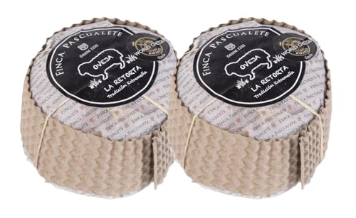 PACK 2 - Queso Mini Retorta Finca Pascualete – Queso de Oveja Artesano Extremeño – Sin Gluten · Sabor Intenso y Cremoso – Ideal para Regalar o Darse un Capricho Gourmet –140g – CORAZON EXTREMEÑO