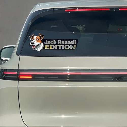 Image of Car Emblem: Dog Car Badge Laser Cutting Emblem Cool Decals Trucks German Shepherd Badge Corgi Edition Doodle Golden Retriever Vehicles Dachshund Addition Rottweiler (Jack Russell)