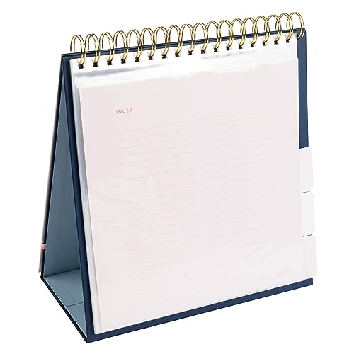 Busy B Recipe File, Spot, Flip Top Recipe Organiser with Built-in Stand, 16 Recipe Cards, Plastic Sleeves - Image 3