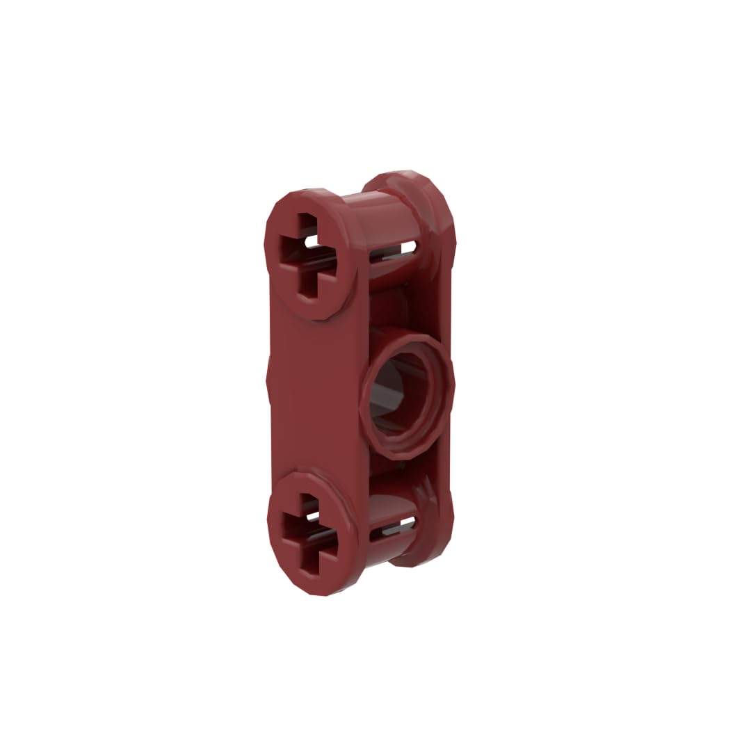 Gobricks Shaft Bolt Connection Technic Axle and Pin Connector Perpendicular 3L with Centre Pin Hole 32184 GDS-935 50Pieces Compatible with Lego Classic Bulk Toy MOC Color:Dark Red 154 โ image 1