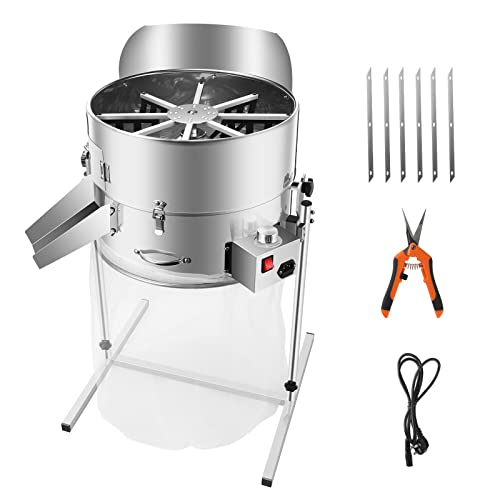 MELONFARM 18” 110V Electric Double-Ring Leaf Bowl Trimme for Plant Buds, Fruits and Flowers,Hydroponic Trimmers,Leaves Buds Trimming Machine with 6 Extra Blades