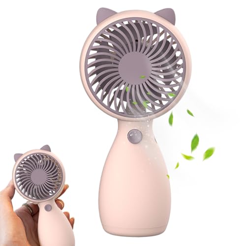 Ventilador de mano 5x2.5 Ventilador portátil USB mini recargable con lindos cuerno tranquilo y suave mano para niños con elegantes niñas mujeres para hombres de viaje de viaje al aire libre 1, verano