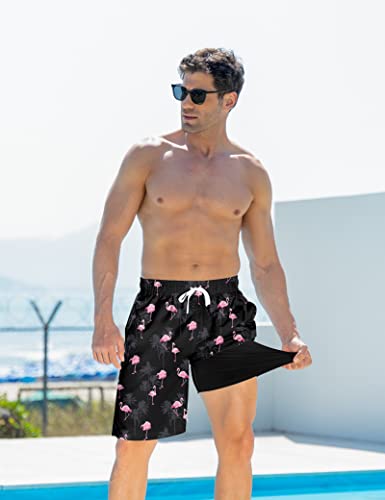 Goodstoworld Mens Swim Trunks with Compression Liner 9'' Inseam Quick Dry Swimsuit Shorts M-3XL3