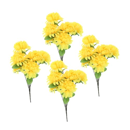 Mobestech Crisantemi Grandi Per Cimitero Bouquet Di Fiori Artificiale Di Crisantemo Per Tombe Decorazioni Di Fiori Artificiale Per Cimitero All Aperto