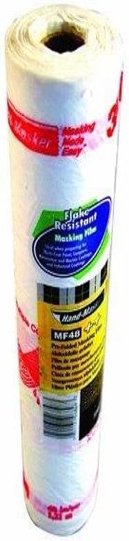 Bon Tool 3M 77407 Pre-Folded Masking Film, 99-Inch Width by 90-Feet Length
