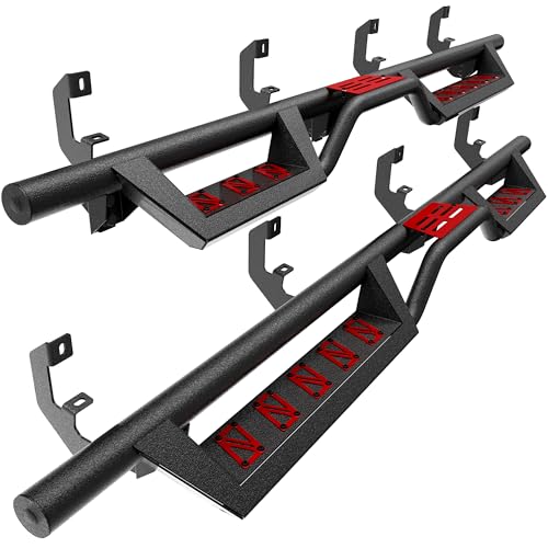 Image of WHALEMOTOR Crew Cab Running Boards Side Steps Compatible with 2019-2026 Chevy Silverado & GMC Sierra 1500 (Excl 2019 Ld /Lt), 2020-2026 Chevrolet Silverado /GMC Sierra 2500 HD 3500 HD Crew Cab