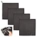 Haxisii Barista Cloth, 4 Pcs Set of Reusable Coffee Cloth, 30x30cm Barista Cloths for Coffee Machines, Suitable for Wiping Coffees Machines, Steam Wands, Bar Surfaces, Glassware and Cutlery (Brown)