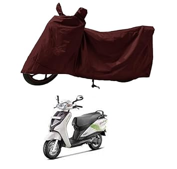 GROFATIK - Universal Two Wheeler Bike - Scooty Cover for Hero Maestro Moter Electric Scooter Cover with UV Protection, Water-Resistant & Dust Proof Premium 190T Fabric_(Mahroon)