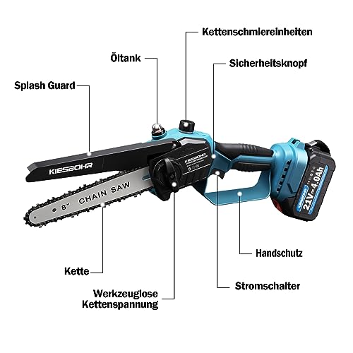 Heckenschere Akku für Makita Akku 18V, 500W Heckenschere Elektrisch, 51 cm Schnittlänge,15 mm Zahnabstand, Dual Schnittklingen (Blau Ohne Batterie