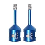 Forets Carrelage Diamant 6mm - BRSCHNITT 2 pièces Brasé Sous Vide et Trépans avec Filetage M14 pour Perçage à sec en Porcelaine Carrelage Granit Marbre