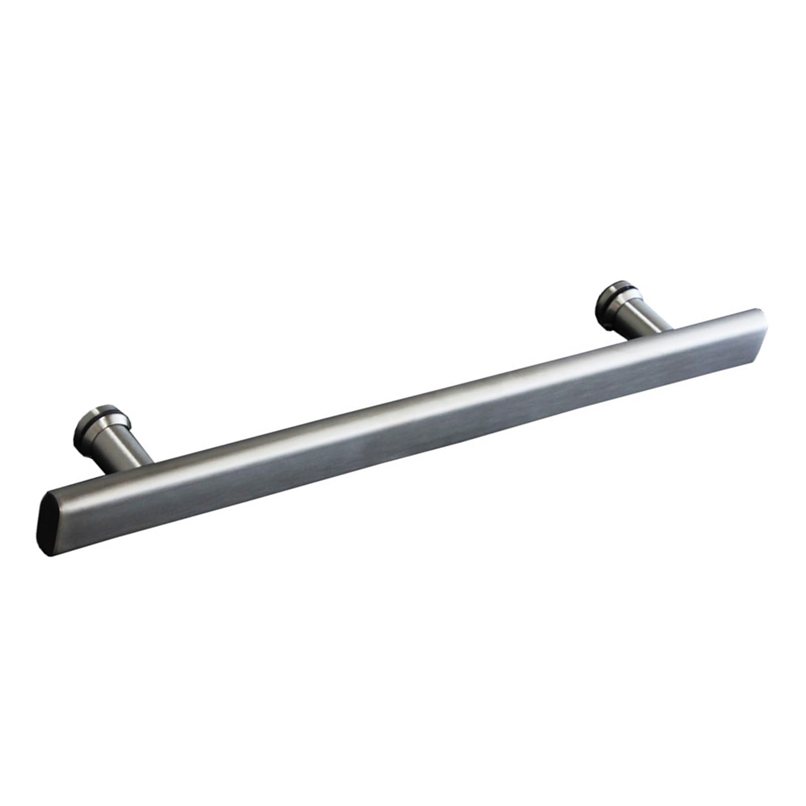 Poignée de douche acier inoxydable verre gris pour porte de grange
