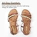 Women's Elegant Flat Sandals with Adjustable Ankle Strap and Memory Foam - Dressy and Comfortable for Summer - Fashionable and Trendy for Girls and Women - Strappy Sandals Size 8 - Brown