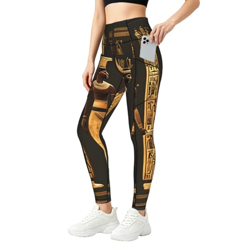 Leggings de gimnasio elásticos de cintura alta con bolsillos y mallas yoga