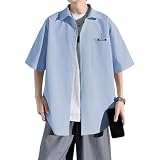 [FUZHIHUA] 夏服 メンズ tシャツ 半袖 メンズ 大きい サイズ ゆったり ビッグ シルエット ハイクオリティー Tシャツ 涼しい かっこいい 汗染み防止 韓国 人気 無地 通気性 快適 軽い 柔らかい ストリート カジュアル トップス