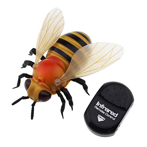 Tipmant Realistic RC Honey Bee Toys IR Remote Control Honeybee Insect Vehicle Electric Animal for...