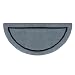 Cotton Craft - Hand Tufted D Shaped Half Round Hearth Fireplace Area Rug - Charcoal Grey - 22x44-100% Wool Pile with Thick Cotton Backing