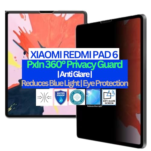 Image of Pxin Tablet Privacy Guard compatible with XIAOMI REDMI PAD 6 | Screen protector | Anti-Glare | Blue light filter | 360 degree Anti Spy | Eye Protection