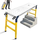 Plataforma multifuncional: combina las funciones de plataforma de trabajo, mesa de soldadura y andamio móvil, adaptándose perfectamente a talleres, obras o aplicaciones de bricolaje. Permite realizar con facilidad tareas como soldadura de piezas, mantenimiento de equipos, trabajos en altura e instalaciones de bricolaje