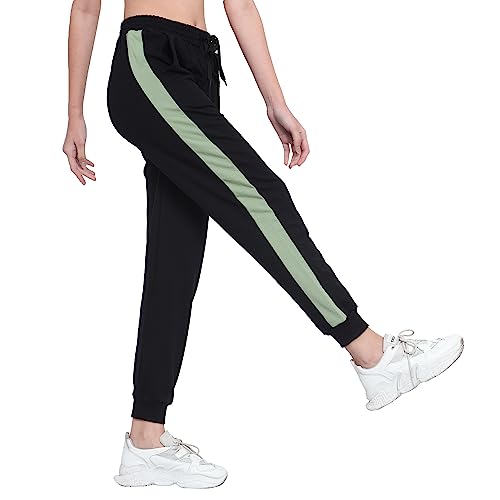 Image of BLUE STAR SHARK Women's Cotton Loopknit Track Pants | Comfortable Lounge Pants for Summer | Casual Pyjamas, Nightwear, Gym, Yoga, Sports, Running | Relaxed Fit Everyday Comfort