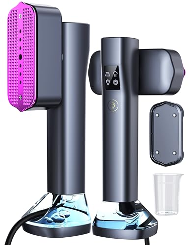 Steamer for Clothes,Portable Handheld Garment Steamer, 200ml Capacity,1000W 15s Fast Heat-UP, Leak-Proof Fabric Quick Wrinkle Remover Ceramic Panel, 2-in-1 Dry & Wet Iron for Home and Travel -Purple