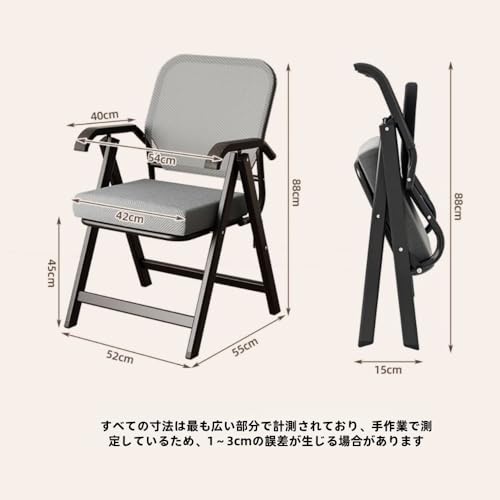 Gwxeミーティングチェア オフィスチェア 組み立て不要 折りたたみ 椅子 業務用 パイプイス 背もたれ付き 通気性 会議室用 家庭用 (ブルー) [2]