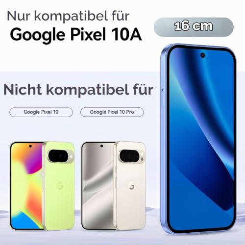 Niphabe 3 Stück Panzer Schutz Glas Kompatibel mit Google Pixel 10a Schutzfolie mit Kameraschutz, 9H Härte Hartglas, HD Displayschutz… – Ansicht 2