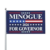 Mike Minogue 2026 Flag 3x5 Minogue for Governor Flags for Room College Dorm Bedroom Wall Poster Tapestry Decor z0y8