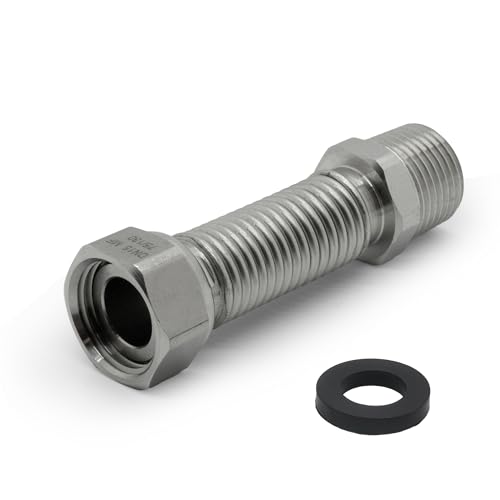 VANCOCO Tuyau Flexible Ondule en Acier Inoxydable de 1/2