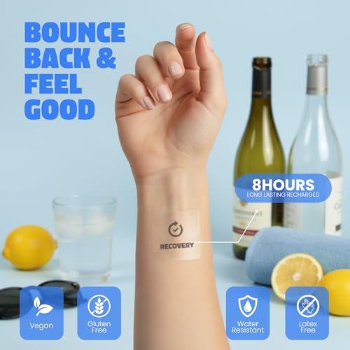 Image of Nectar Recovery Patches | Replenishment & Hydration Support with L-Theanine & Milk Thistle | Night Out Recovery for Adults, Travel-Friendly Vitamin Patch Kit | Party Kit Supplies | 10 Count