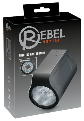 Rebel Masturbateur rotatif Mastubateurs réalistes Noir/Transparent 12.2 cm/4.0 cm
