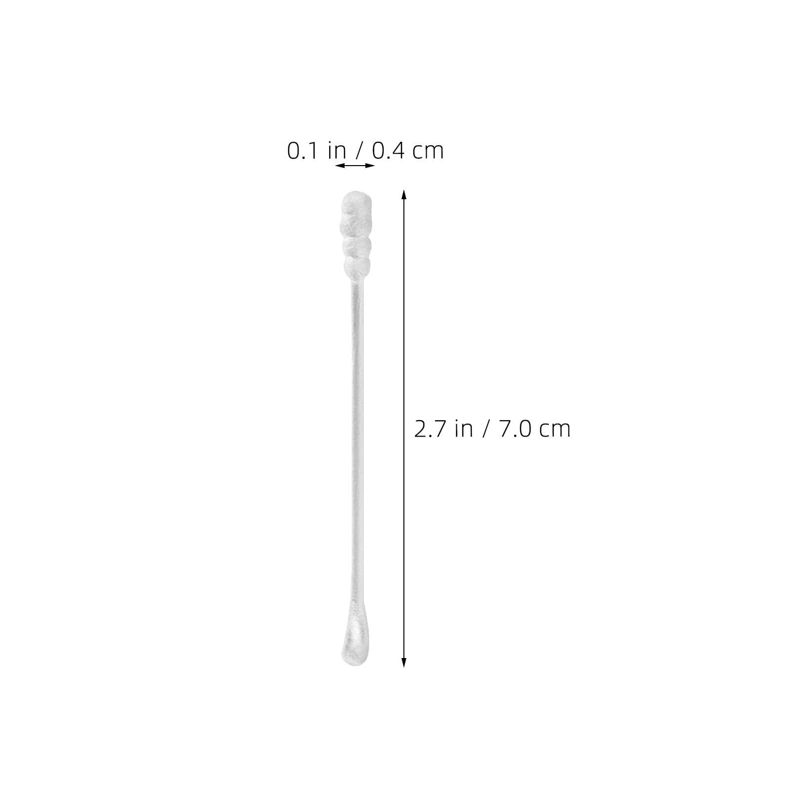 Cotons-tiges bébé en coton 200 pièces double embout avec embout spirale et spatule ferme - nettoyage nez et oreilles pour enfants - usage en déplacement