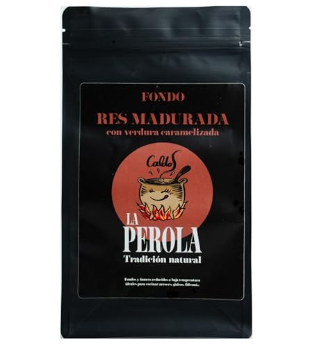 Fumet La Perola de Molino Roca - Envío 24 h - 35 Raciones - Fondos, Caldos y Fumets Naturales en polvo para arroces (paellas), guisos y fideúa (400 g, Vaca Madurada)