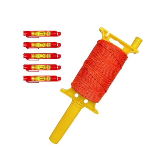 Braided Nylon Masons Line Reel 540Ft with 5 Builts in Bubble Levels for Sturdy Construction and Gardening Projects miniatura 6