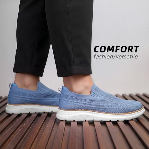 Image of Men's Walking Boat Shoes Slip On Casual Loafers Non Slip Comfortable Lightweight Work Driving Shoes