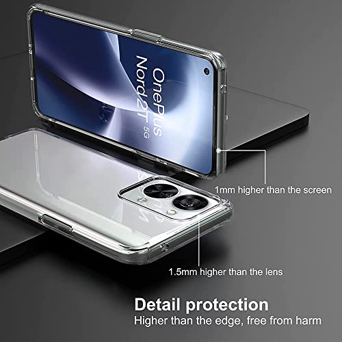 Image of WOW IMAGINE Crystal Clear Transparent Back Case Cover for 1+ OnePlus Nord 2T 5G | Full Device & Camera Protection Shockproof TPU Silicone Back Cover Case - Transparent