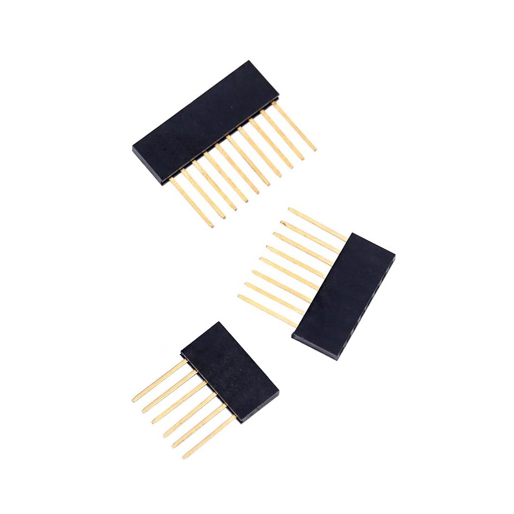 Treedix 4 Set di Perni Stacking Headers Kit Teste Femminili Staccabili Compatibile con Arduino UNO R3 (15 pz in totale)