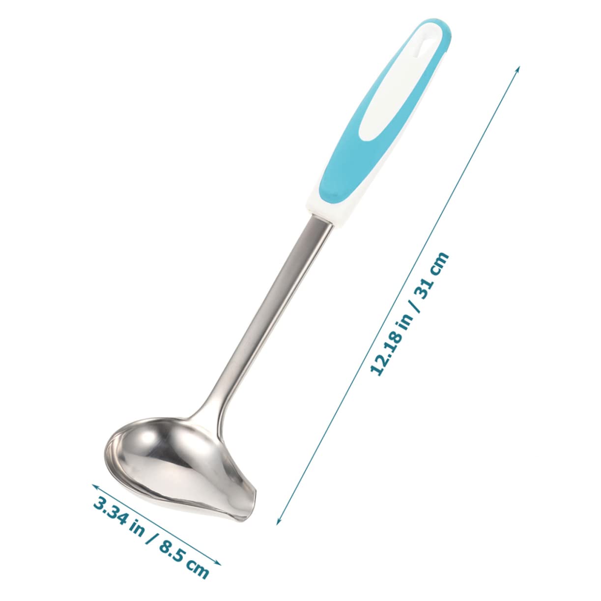 BESTYASH 2Pcs Stainless Steel Gravy Dressing Spoon Non Slip Spout Design for Easy Pouring Kitchen Supply for Sauces and Dressings