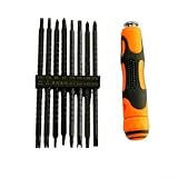 Zilimontt Teleskop-Dreieck-Schraubendreher, 43,2 cm, speziell geformt, magnetisch, mit Torx-Bits für die Reparatur von Haushaltsgeräten und Computer-Wartung