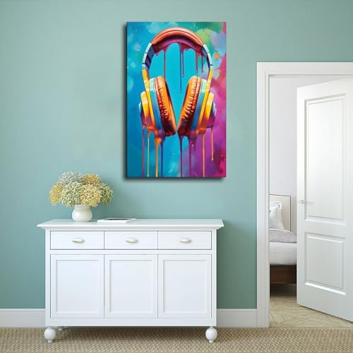 Poster casque graffiti toile grand format pour relooker un mur blanc - 4