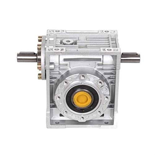 Worm Mechanical NRV030-VS Worm Reducer, 5:1-80:1 Double Extension Shaft 9mm 90 Degree, Worm Gearbox Speed Reducer Gearbox Stepper (Size : Ratio 30 to 1)