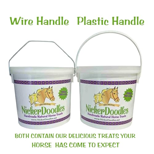 NickerDoodles Horse Treats - 5 lb Pail - Effortlessly Give Medications with Our Soft Baked Treats - Training Treats are The Perfect Motivator - No Additives or Preservatives Handles May Vary - Image 3